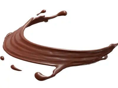 Chocolate Splash Free 006 3D model