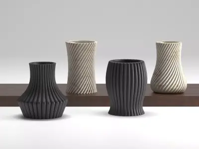 Vases modern 3D print model Free 3D print model