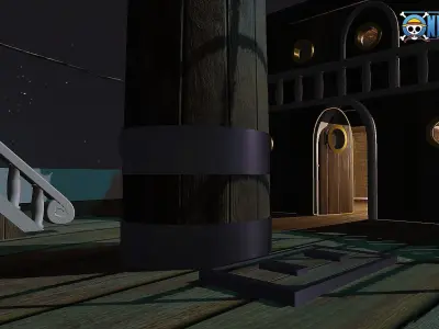 Going Merry One Piece Complete With Rooms 3D model