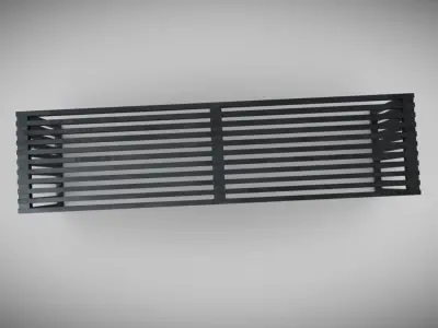 Small Metal Outdoor Bench Low-poly 3D model