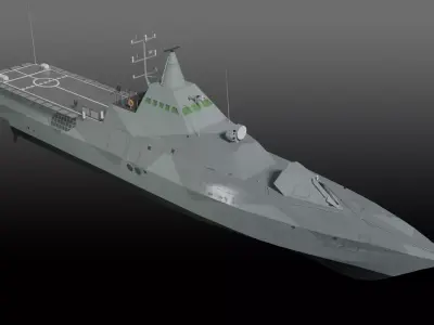 Visby class corvette 3D model
