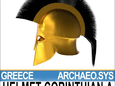 Greek Corinthian Helmet A 3D model