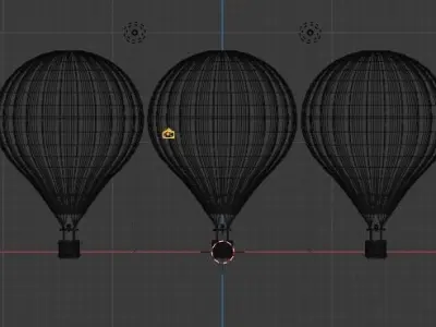 Hot air balloon 3D model