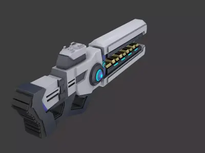 Sci Fi  Gun Low-poly 3D model