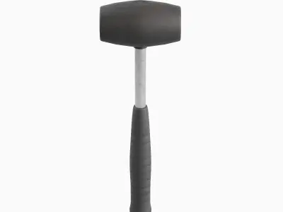 Industrial Rubber Hammer Set B 3D model