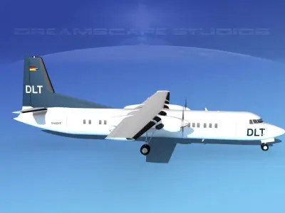 Fokker F-60 DLT 3D model