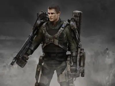 Exosuit from Edge of Tomorrow Low-poly 3D model