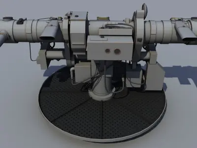 Battleship Bismarck 3m Night Artillery Rangefinder Free 3D model