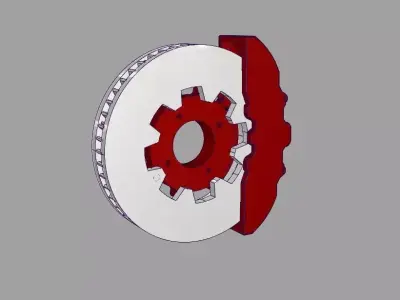 Disc Brake Low-poly 3D model