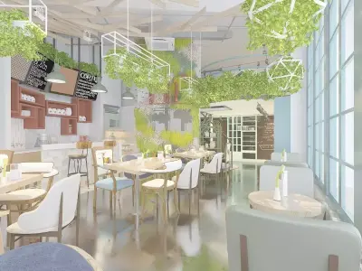 Restaurant Service Area 3D model