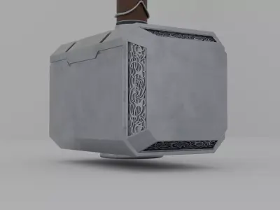 Hammer of Thor - Mjolnir Low-poly 3D model