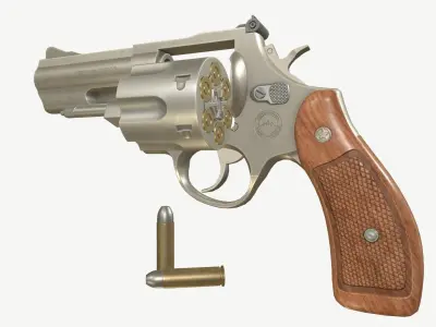 Revolver Generic PBR Low-poly 3D model