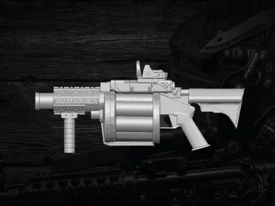 Big Lob Launcher For Action Figures 3D print model