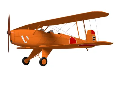 Ki86 Type 4 Basic Trainer 3D model
