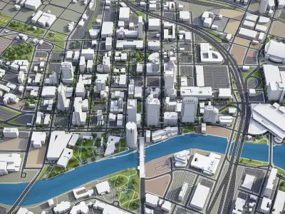 Tampa - 3D City Model Low-poly 3D model