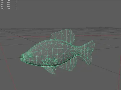 Panfish Low-poly 3D model
