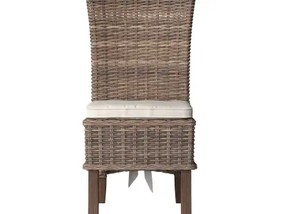 Rattan Chair with Bow 3D model