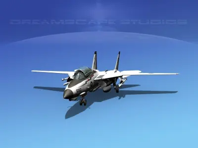 Grumman F-14D Tomcat T01a VF100 3D model
