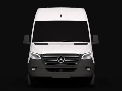 2019 Mercedes-Benz Sprinter Low-poly 3D model