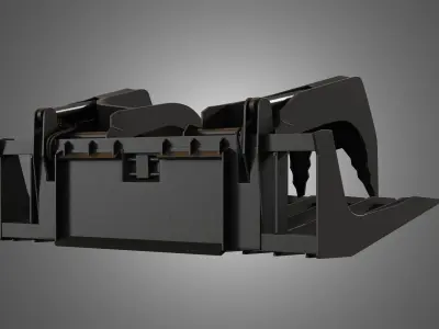 Log Fork - Spare Part for JCB Skid Steer Loader 3D model 3D model