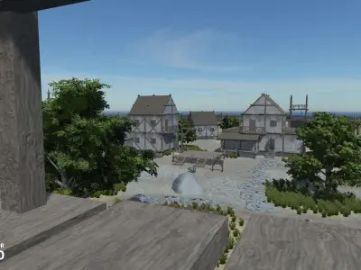 Fortress Constructor Low-poly 3D model