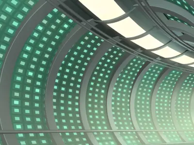 Sc-fi Space Ship Tunnel 3D model