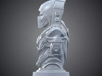 Cyberpunk Ninja Assassin Bust PM-446 3D print model