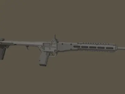 Kel-Tec Sub-2000 Low-poly 3D model