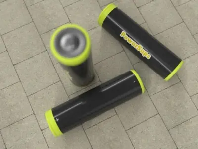 AA Mignon Battery model Free low-poly 3D model