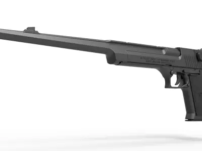 Pistol Desert Eagle Magnum 14 inches barrel 3D model