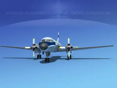 Convair CV-580 Corporate 8 3D model
