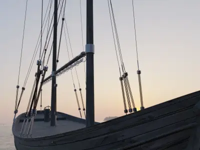 corvette ship Free 3D model