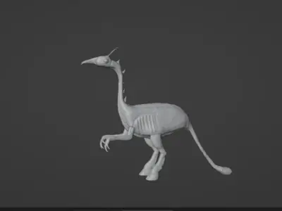 high poly creature giraffe 3D model