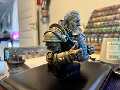 The Last Lantern SciFi Steampunk Explorer Miniature Bust 3D print model
