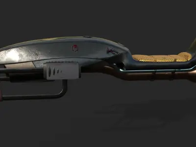 Space Bike Low-poly 3D model