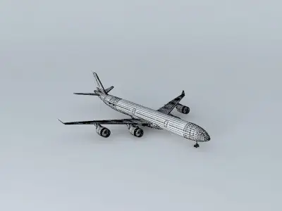 Template Airbus A340500 Free 3D model