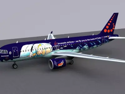 Airbus A320 Brussels Airlines 3D model