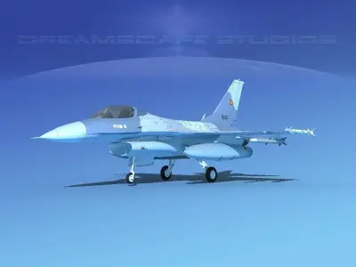 Gen Dyn F-16A Falcon  Romania 3D model