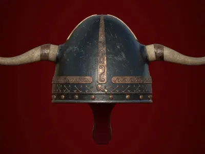 Medieval Helmet Low-poly 3D model