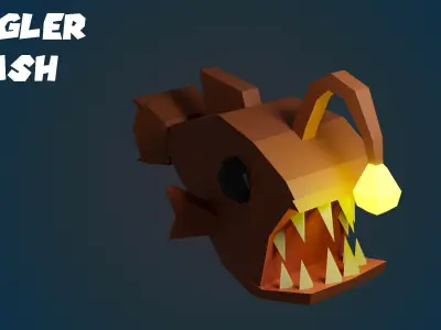 Low Poly 3D Assets - Sea Creatures Low-poly 3D model