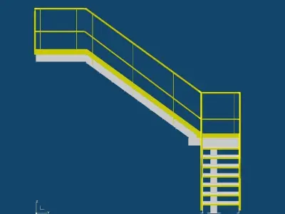 Staircase 001 3D Model 3D model