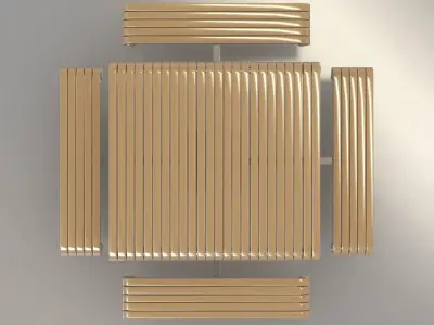 4 Side Bench 3D model