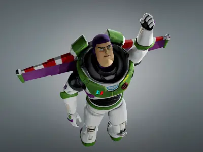 Buzz Lightyear From Movie Low-poly 3D model