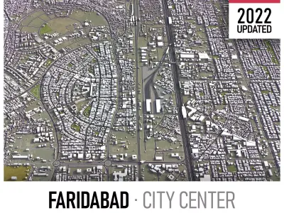 Faridabad Low-poly 3D model