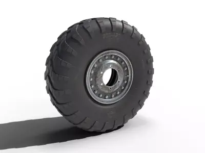 Zil-157 Wheel Low-poly 3D model