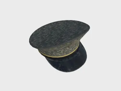 Police Cap 08 Digital Camouflage - Character Design Fashion Low-poly 3D model