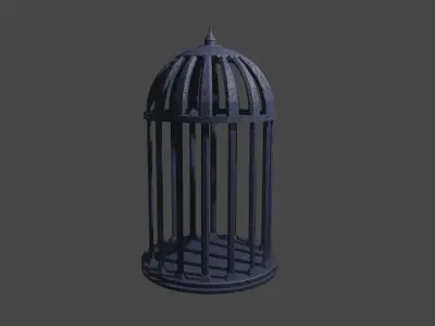 Cage for birds Free low-poly 3D model