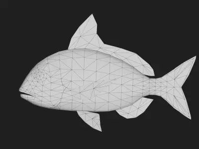 Snapper Low-poly 3D model
