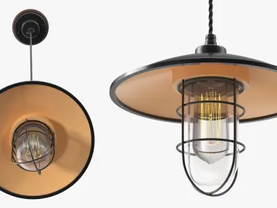 Industrial Lamps Collection 3D model