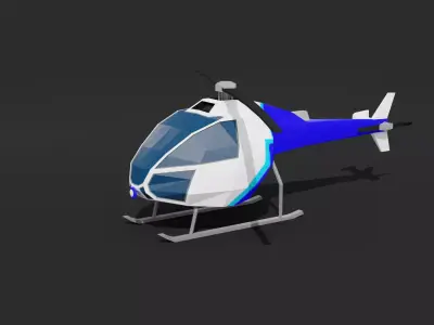Low-poly Helicopter Low-poly 3D model